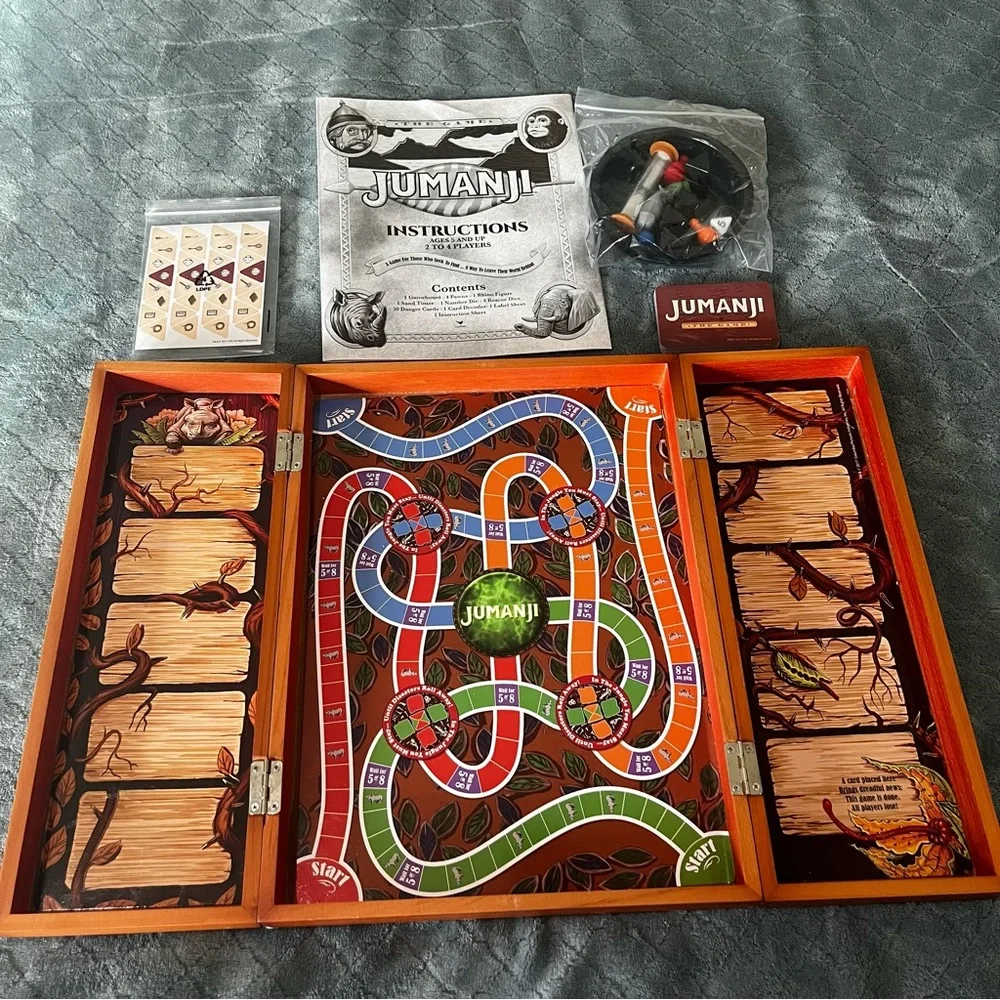 Jumanji Board Game - Classic Adventure in Red and Orange‎